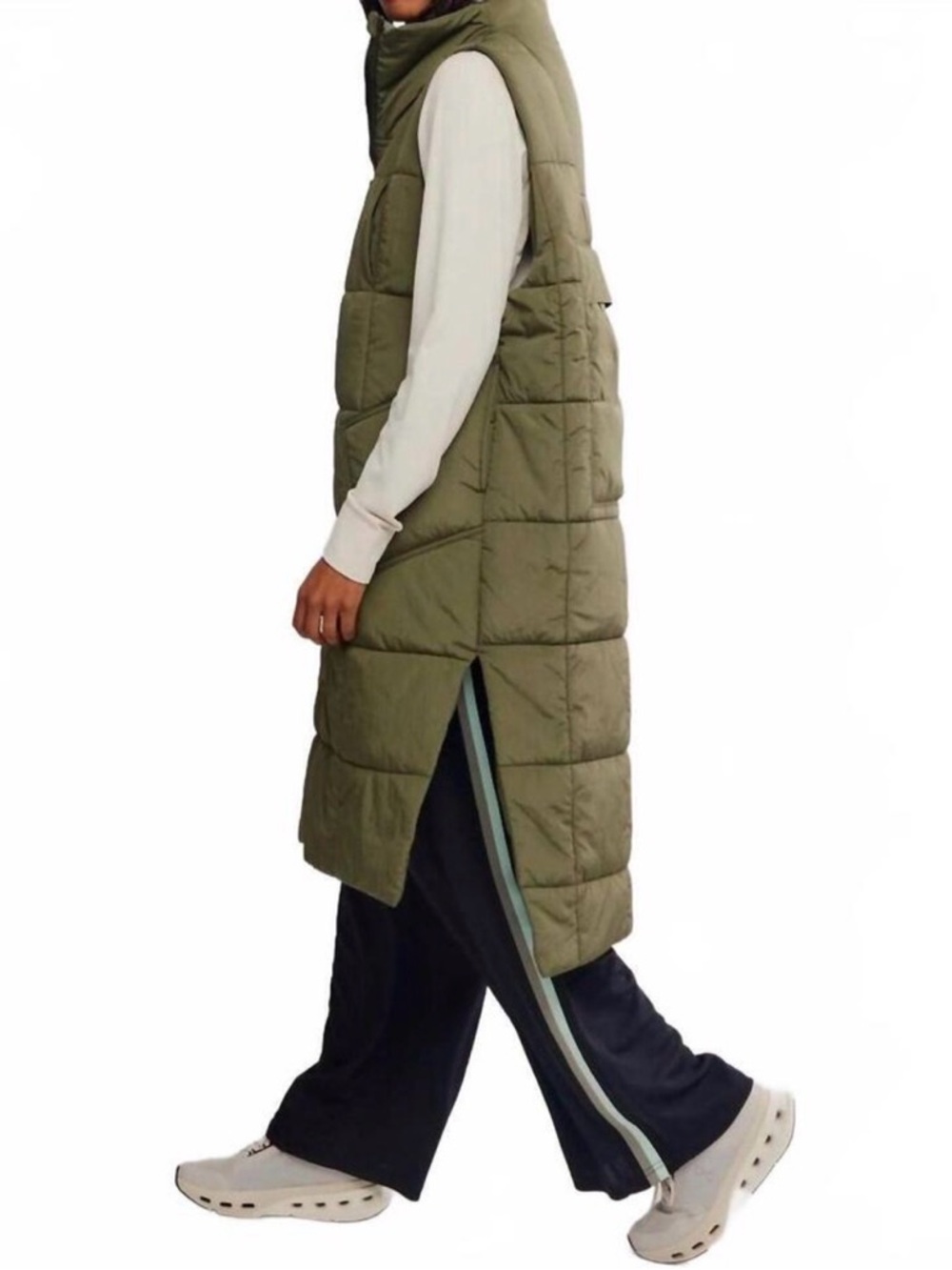 FREE PEOPLE On The Move Green Puffer Vest - Picture 15 of 16